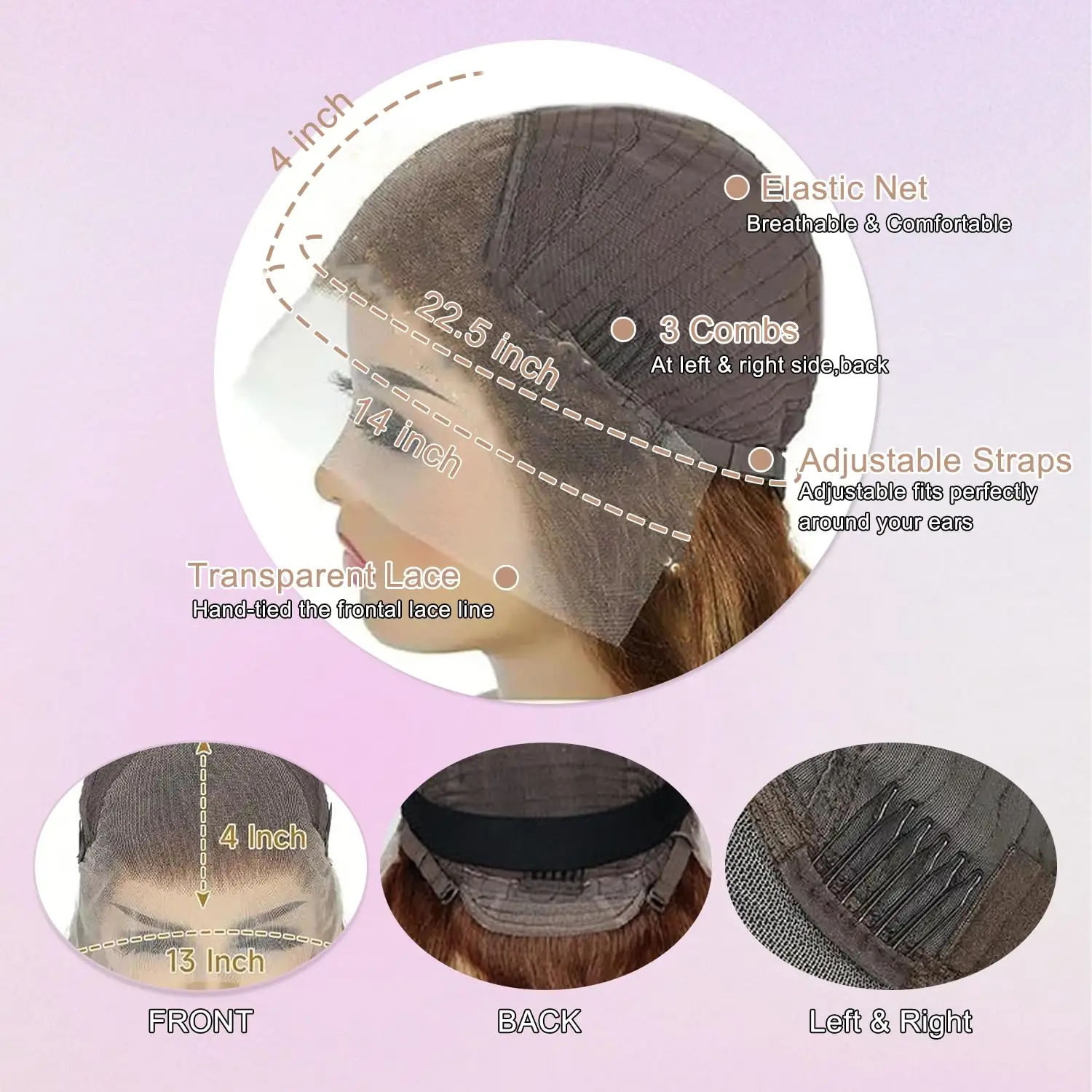 P4/27 Highlight Ombre Knochen Gerade 13x4 HD Spitze Frontal Perücken Menschliches Haar Brasilianische Honig Blonde Farbige menschliche Haar Perücke Für Frauen