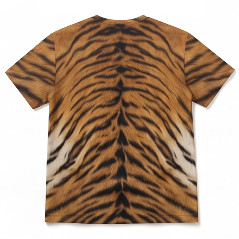 Tiger pattern T Shirt Free Custom Made Name Number Logo Team  T-shirt Nation Flag Country Print Photo Clothes