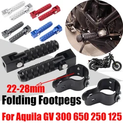 For HYOSUNG Aquila GV300S GV650 GV250 GV125 GV300 GV 300 S Accessories Highway Footrest Foot Pegs Pedals Folding Footpegs Clamps