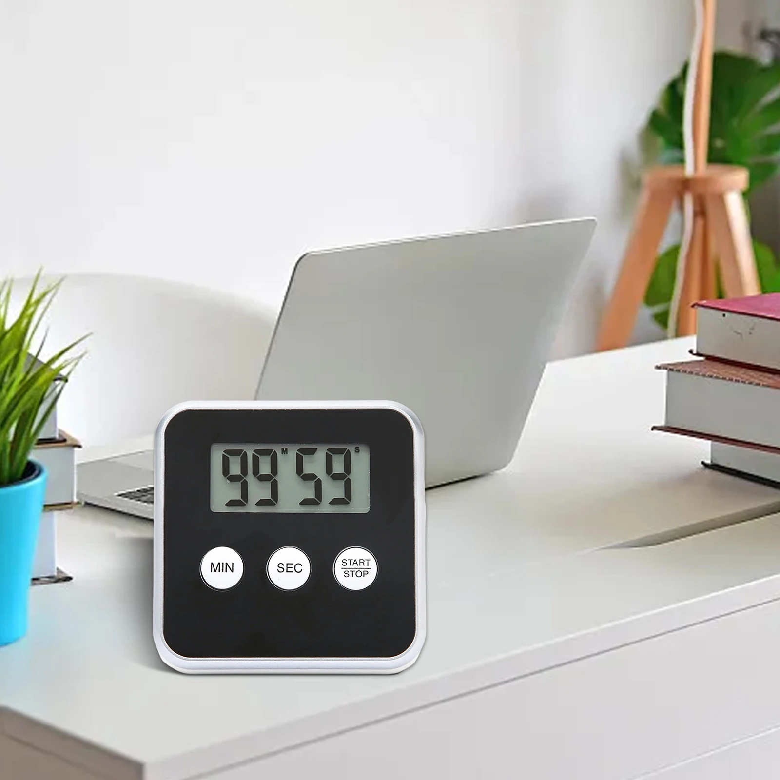 Timer Dapur Elektronik Layar LCD Layar Besar Timer Elektronik Positif Negatif Timer Memanggang Pengingat Waktu Alarm Keras Besar