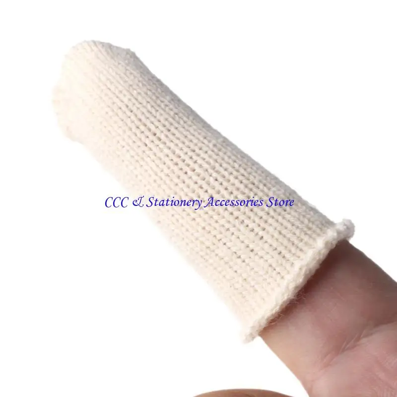 Q1JC Cotton Finger Guards Cots Avoid for Protection Prints Clean Polish Craft Tool 20