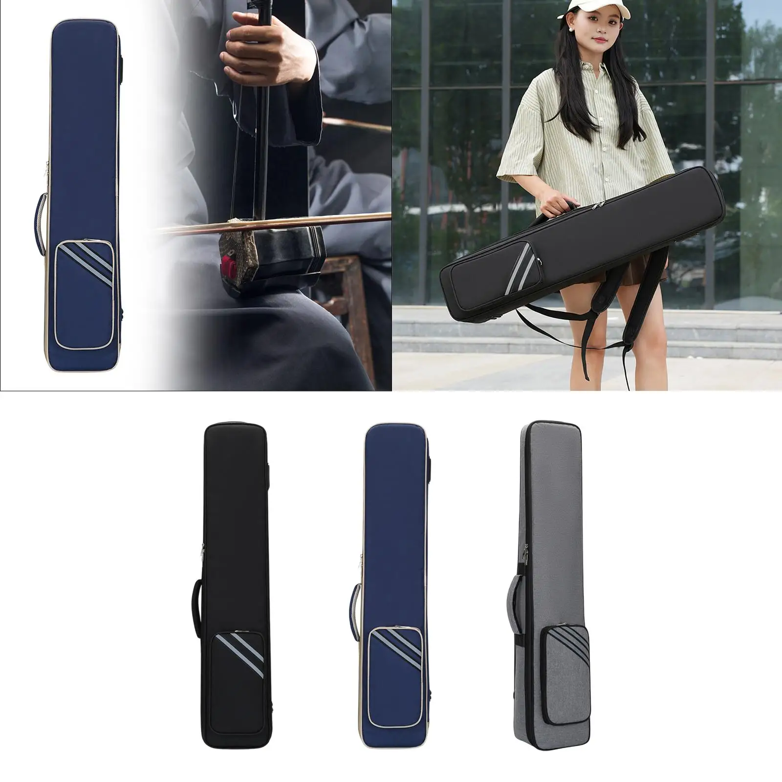 

Erhu Bag Oxford Cloth Protection Supplies Musical Instrument Bag for Travel