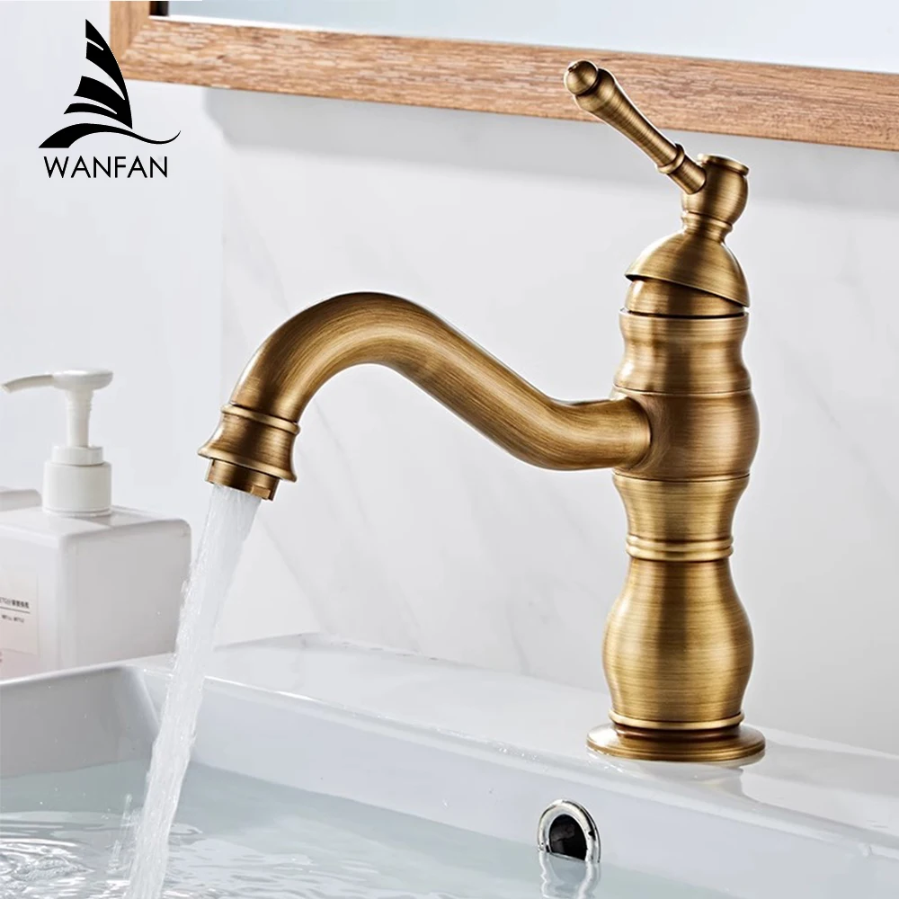 Basin Faucets Modern Antique Bathroom Faucet Waterfall faucets Single Hole Cold and Hot Water Tap Basin Faucet Mixer Taps 855975