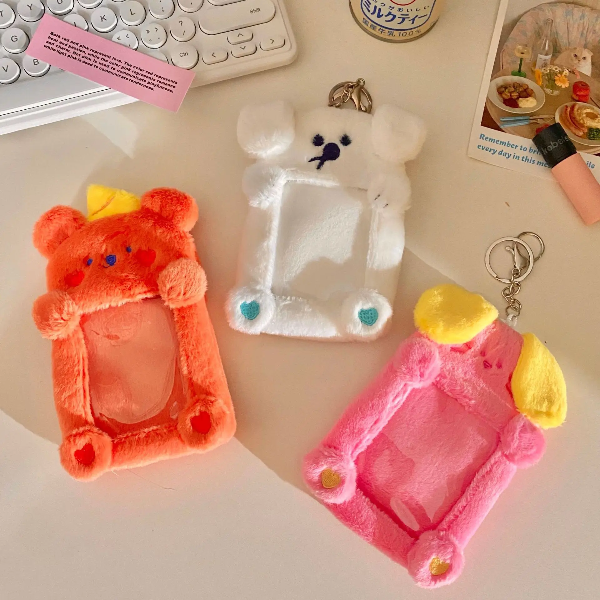 Cute Plush Card Holder Korean Version Campus Meal Card Bus Card Bag Idol Album Small Card Bag