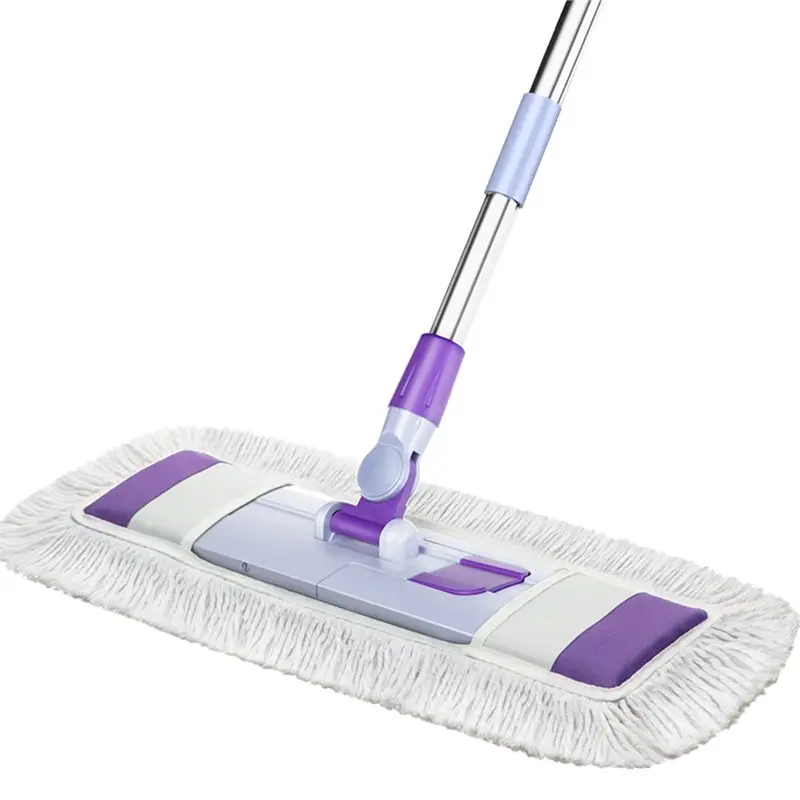 AT19-New Lazy Dust Mop, Large Flat Mop, Household Mop, Wet And Dry Use, Handheld Hands-Free Floor Cleaning Tool