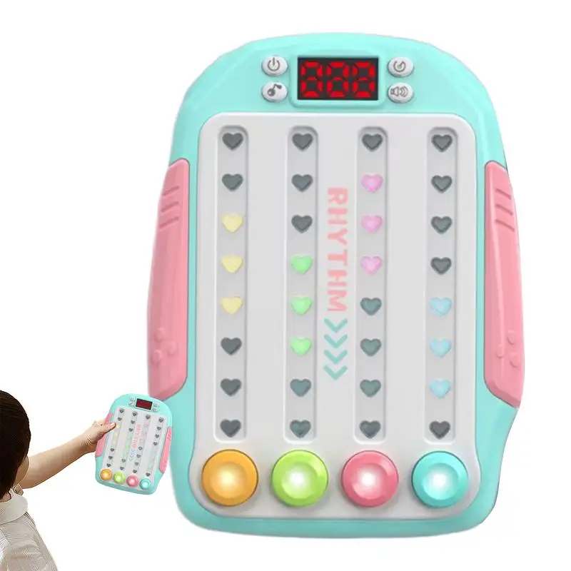 

Rhythm Game Machine Handheld Pop Fidget Game Kids Rhythm Game Toy Musical Challenge Toy Quick Push Game For Boys Girls Aged 3