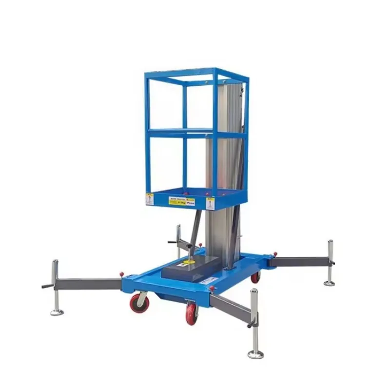 

4-6 Meters Single Double Mast Aluminum Lift Platform Heavy Duty Aerial Work Platform CE Certified For Construction Installation
