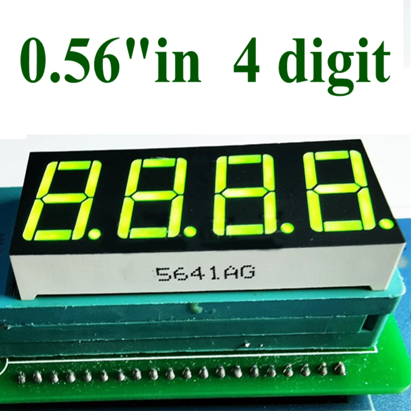 

20PCS 0.56inch 4bit Common anode Digital Tube green LED Digit Display 7 Segment 0.5inch 0.5 0.56 inch 0.56'' 0.56in. 4 Four bit