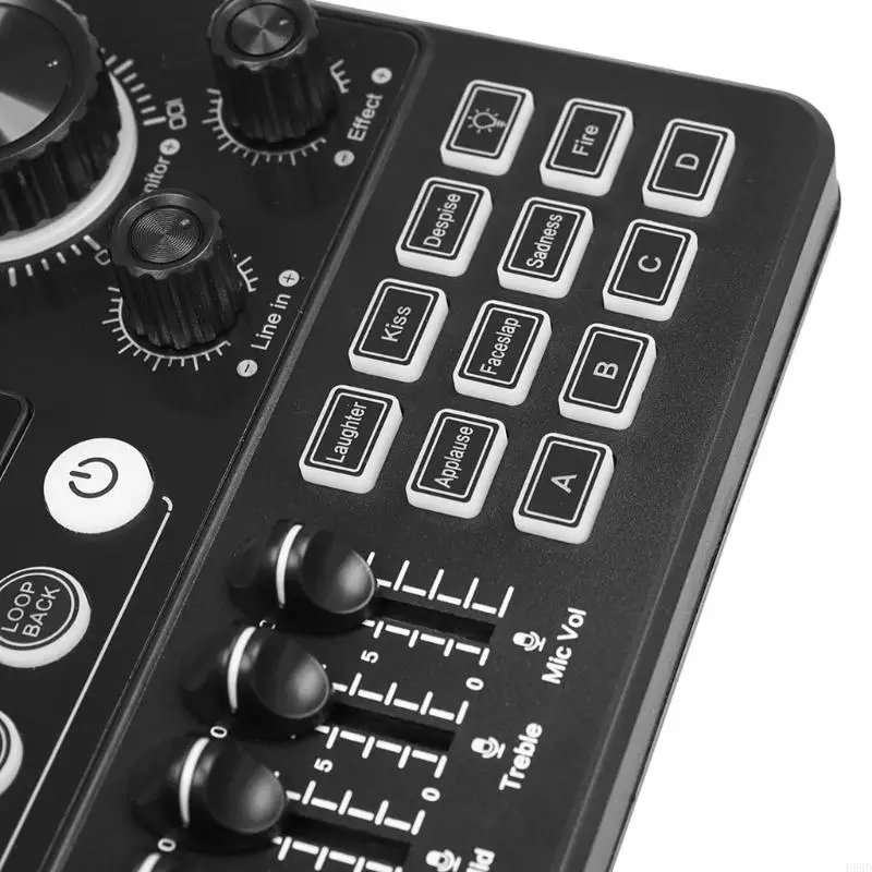 USB Sound Card With Vocal Enhancement And Multiple Inputs For Podcasting 