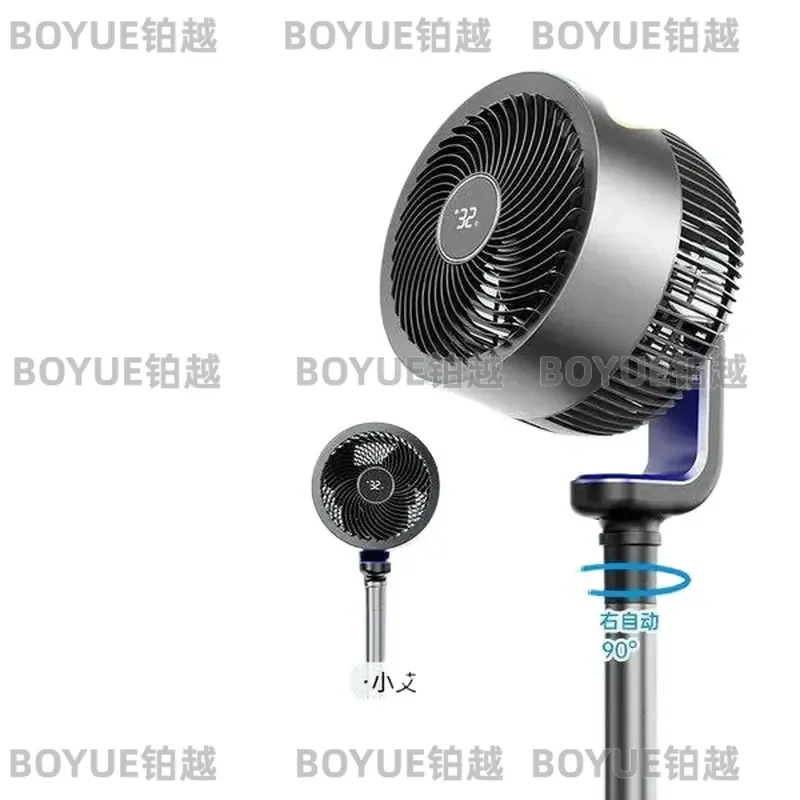 Smart Voice Control Air Circulator Fan with Negative Ion Purification Quiet Oscillating Electric Floor Fan for Home Office