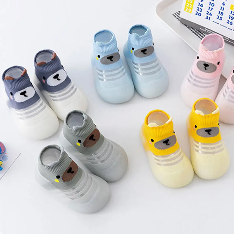 

Spring Summer Baby Anti Slip Rubber Shoes Cute Cartoon Animals Floor Socks Infant Kids Walking Shoes 0-18Month Children Sneakers