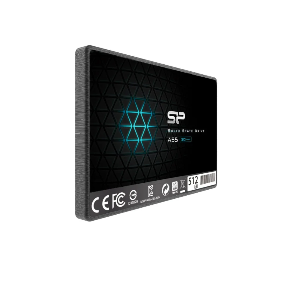 New S-P 128G-1TB SSD 3D NAND A55 SLC Cache Performance Boost SATA III 2.5" 7mm (0.28") Internal Solid State Drive