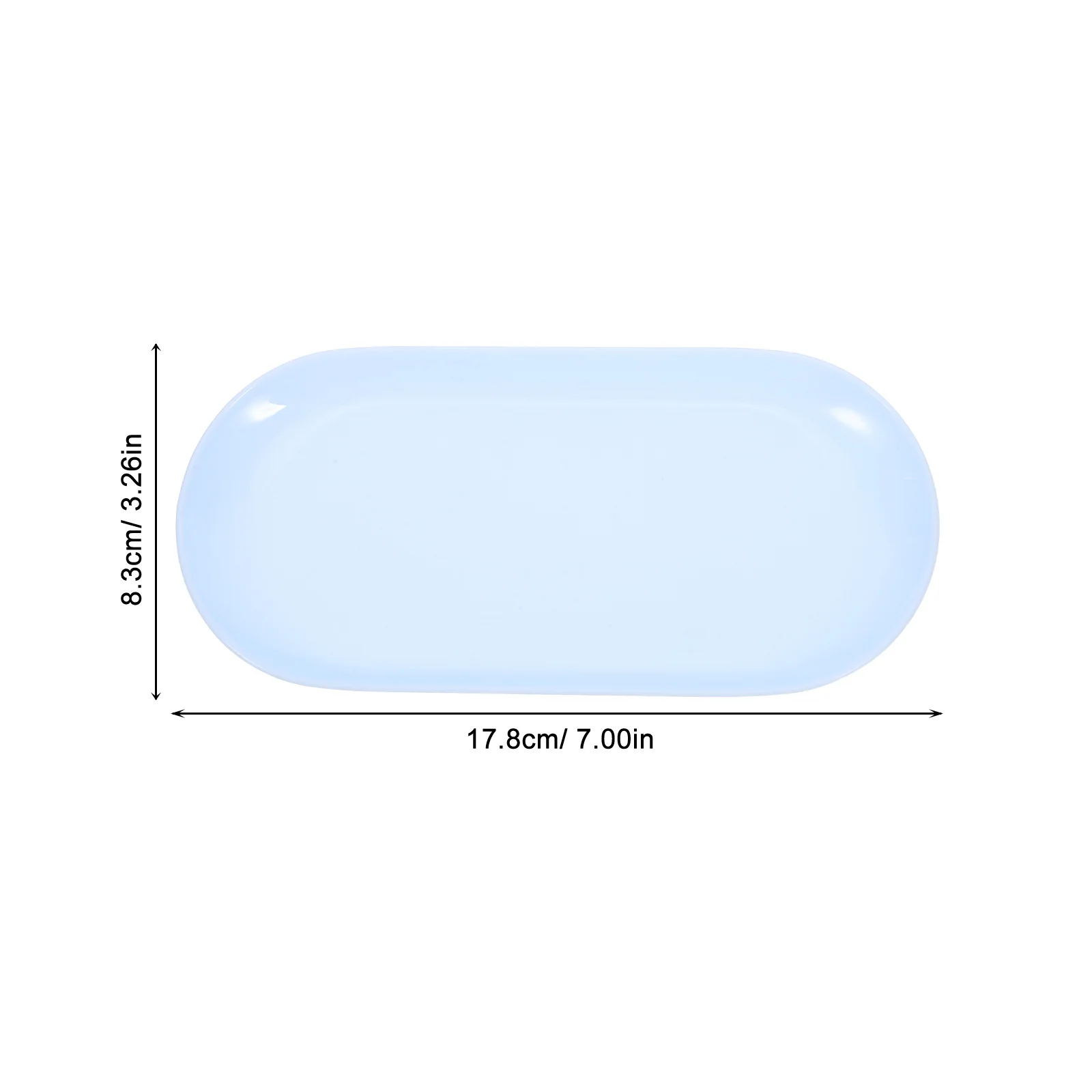 8 قطعة علبة مجوهرات بلاستيكية: حامل طبق حلقي بيضاوي للأقراط والأساور والحلي ومنظم تخزين لوحة عرض صغيرة للزينة #4