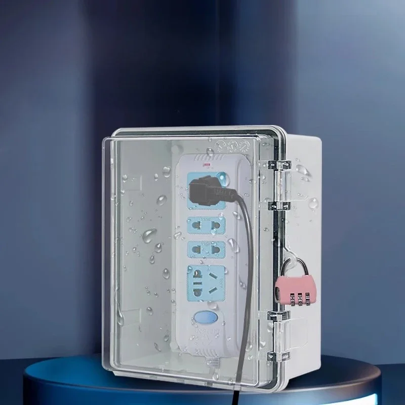 

Waterproof ABS Plastic Electrical Junction Box Outdoor Sealed Switch Power Case Distribution Protector Box with Password Lock