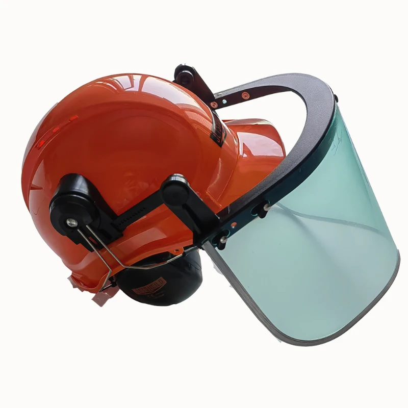 industrial ship car cleaning Pressure head protection work safety helmet with shield and Earmuff