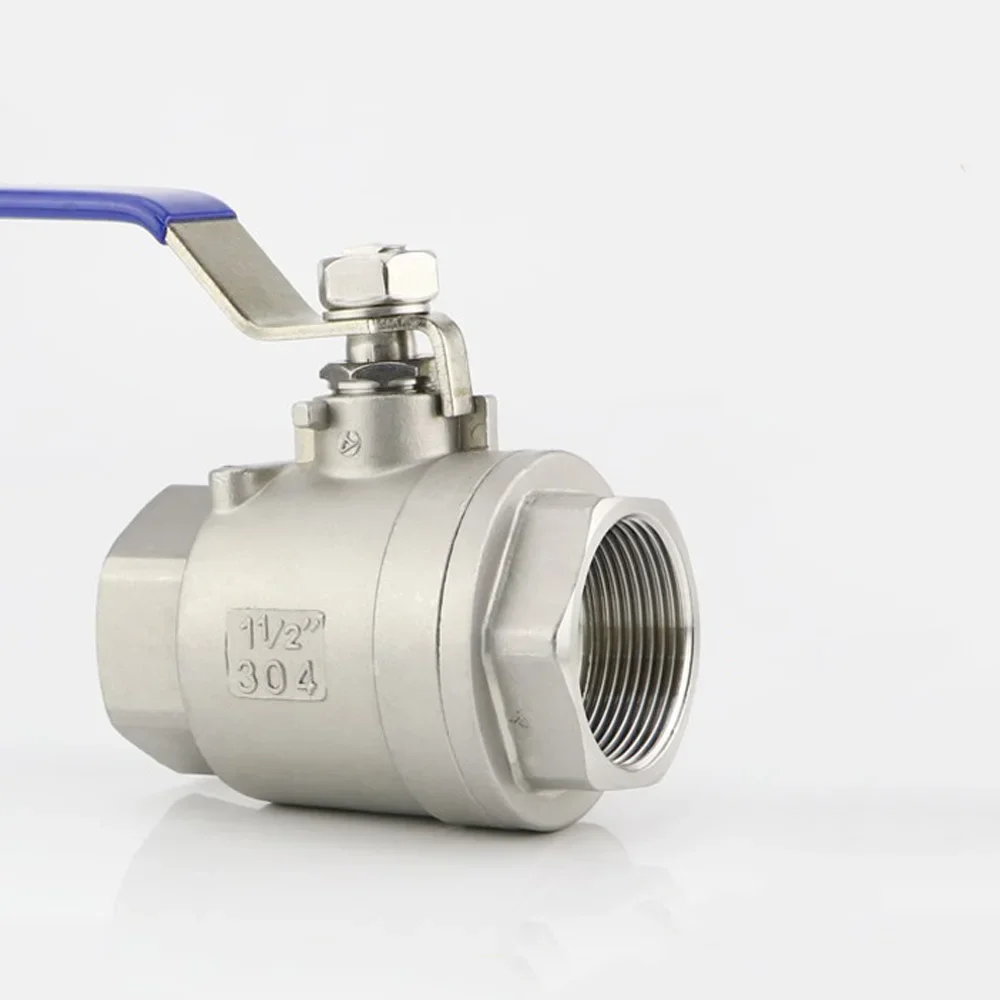 1/8" 1/4" 3/8" 1/2" 3/4" 1" BSPT Equal Female Full Port 2-Piece Ball Valve 304 Stainless Steel Water Gas Oil