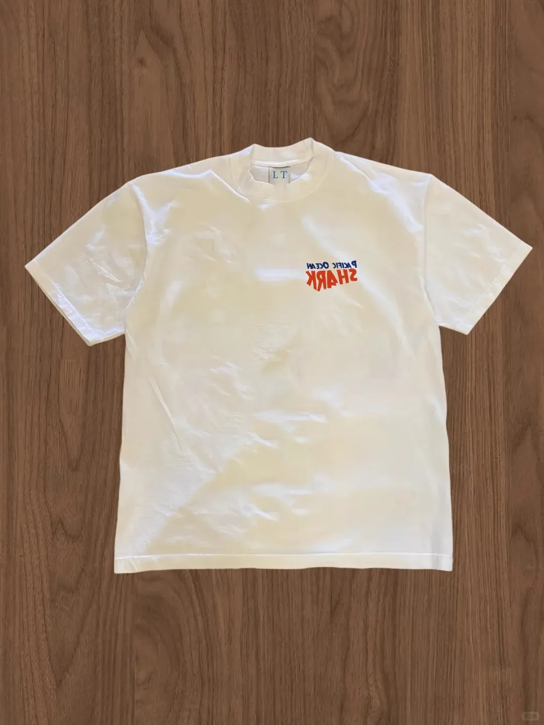 بسيط القرش طباعة الأمريكية بسيطة الاتجاه قصيرة الأكمام تي شيرت الصيف الرجال والنساء Harajuku الشارع نمط عارضة المتضخم أعلى #3