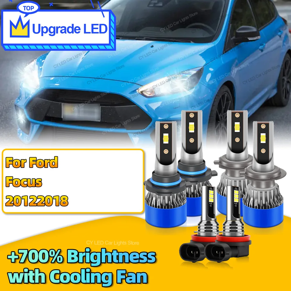 

6Pcs 30000LM LED Headlights Canbus Car Lamp HB3 H7 H11 Auto Fog Light Bulb For Ford Focus 2012 2013 2014 2015 2016 2017 2018