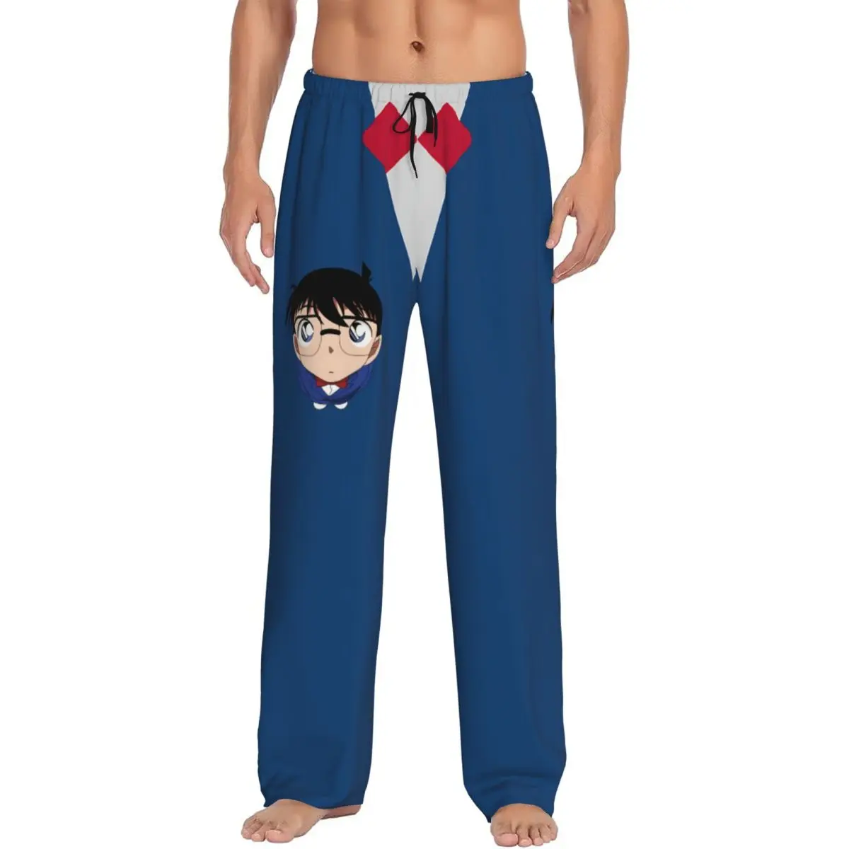 

Custom Funny Detectived Anime Conan Pajama Pants Sleepwear Men's Elastic Waistband Sleep Lounge Bottoms with Pockets