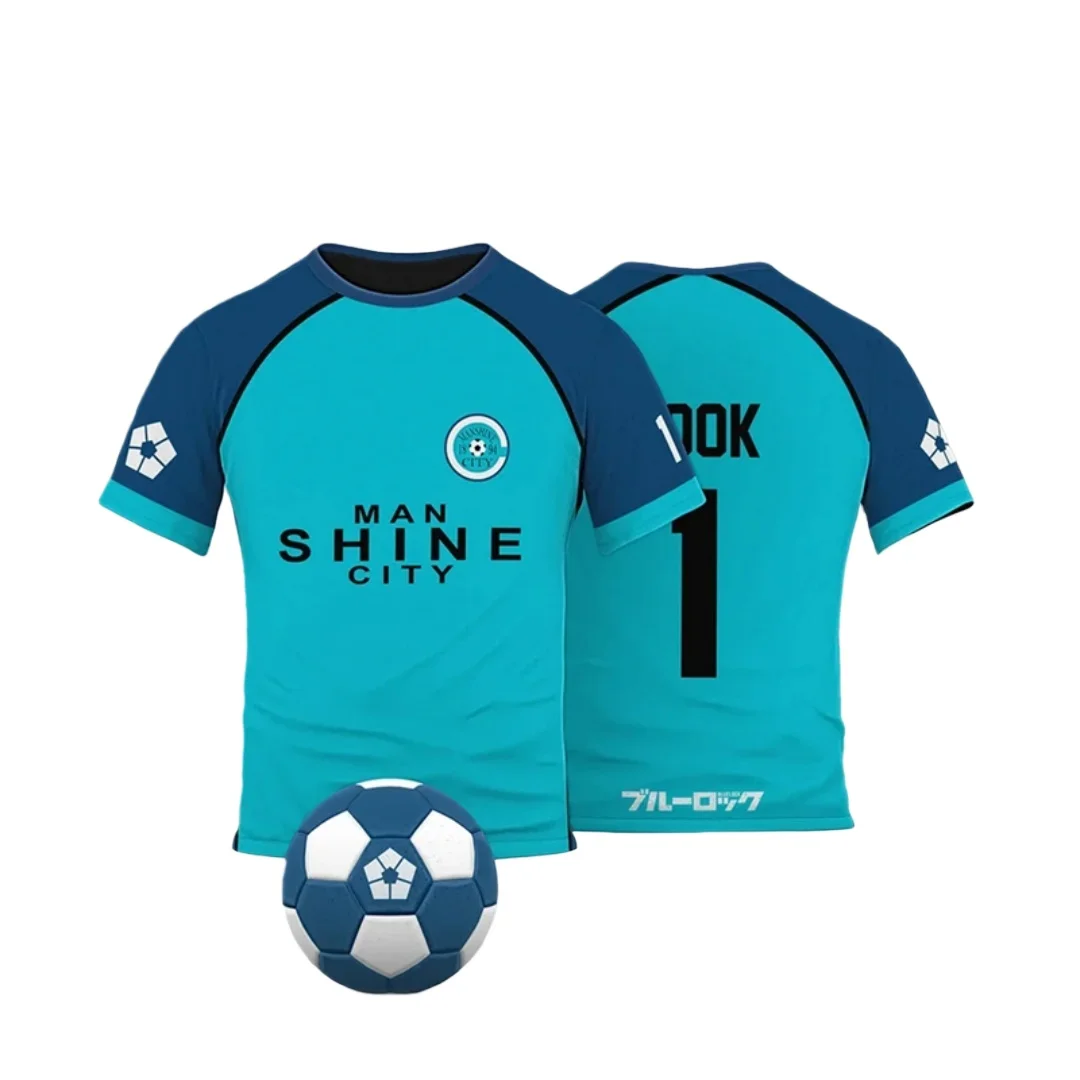 

Blue Lock Manshine City Cartoon Anime Cosplay Men Jersey Summer Short Sleeve Tee Custom Name Number Tops 2025 Women T-shirt