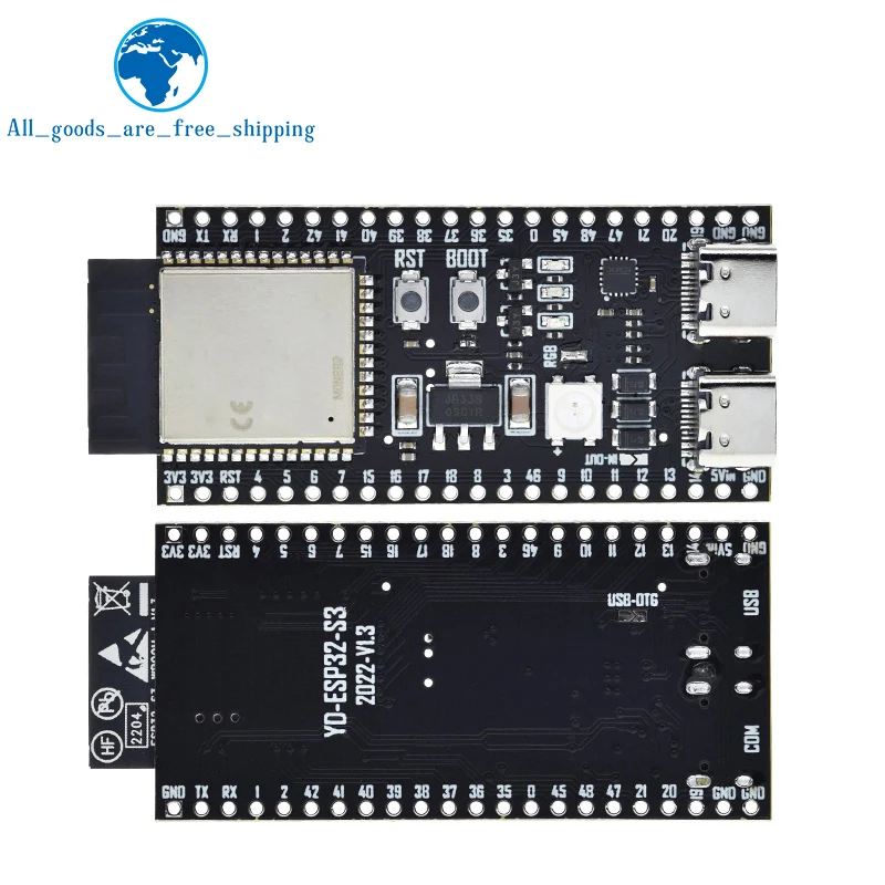 TZT ESP32-S3-DevKitC-1 ESP32-S3 WiFi Bluetooth-compatible BLE 5.0 Mesh Development Board ESP32 Wireless Module N16R8 image 6