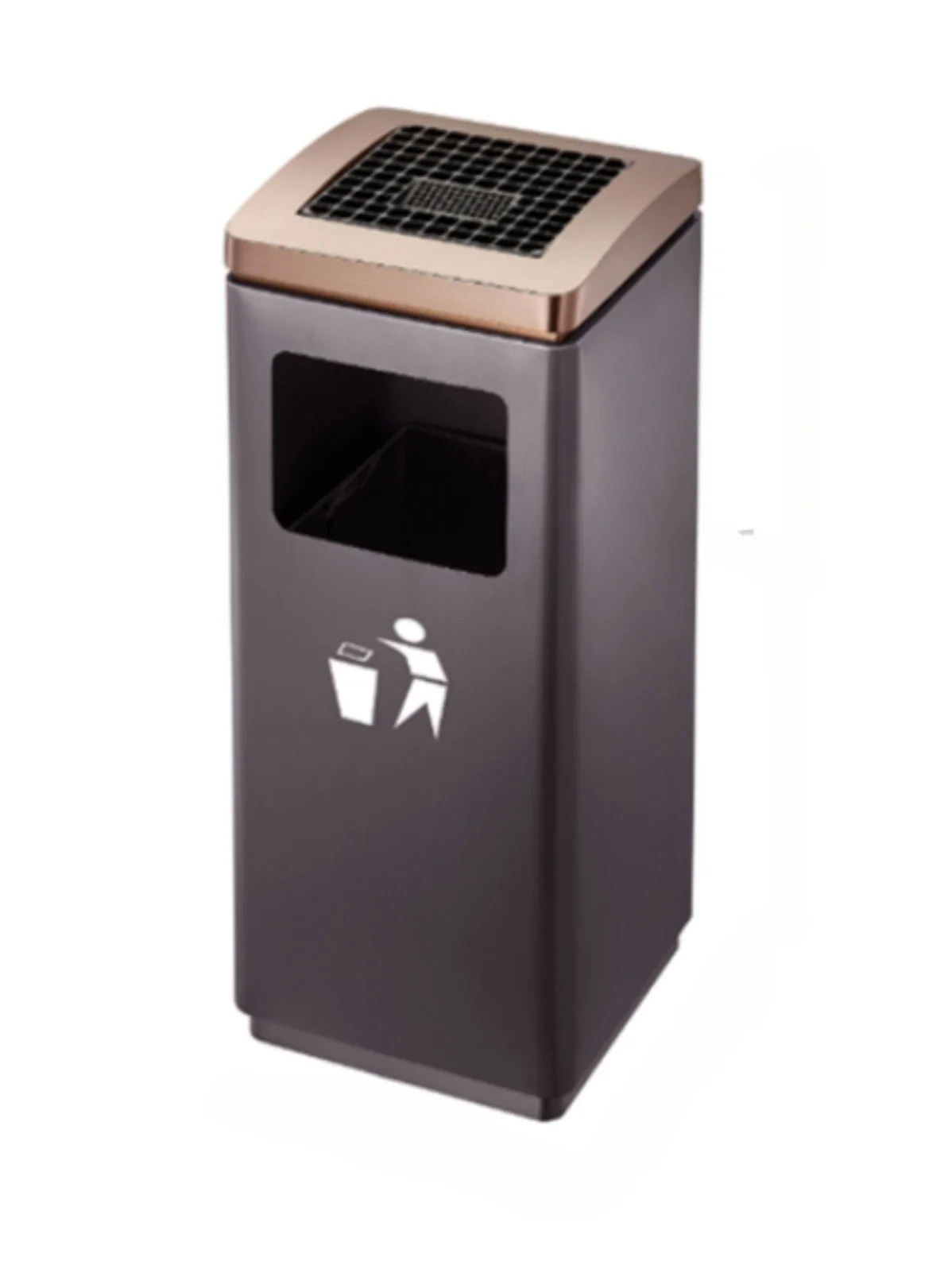 Black business seat large trash can hotel lobby company corridor elevator entrance with ashtray