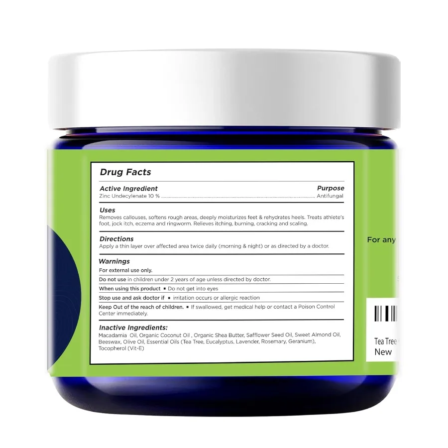 Balsamo all'olio dell'albero del tè per piedi secchi e screpolati Formula idratante profonda Idrata e lenisce istantaneamente la pelle irritata Reli efficacemente