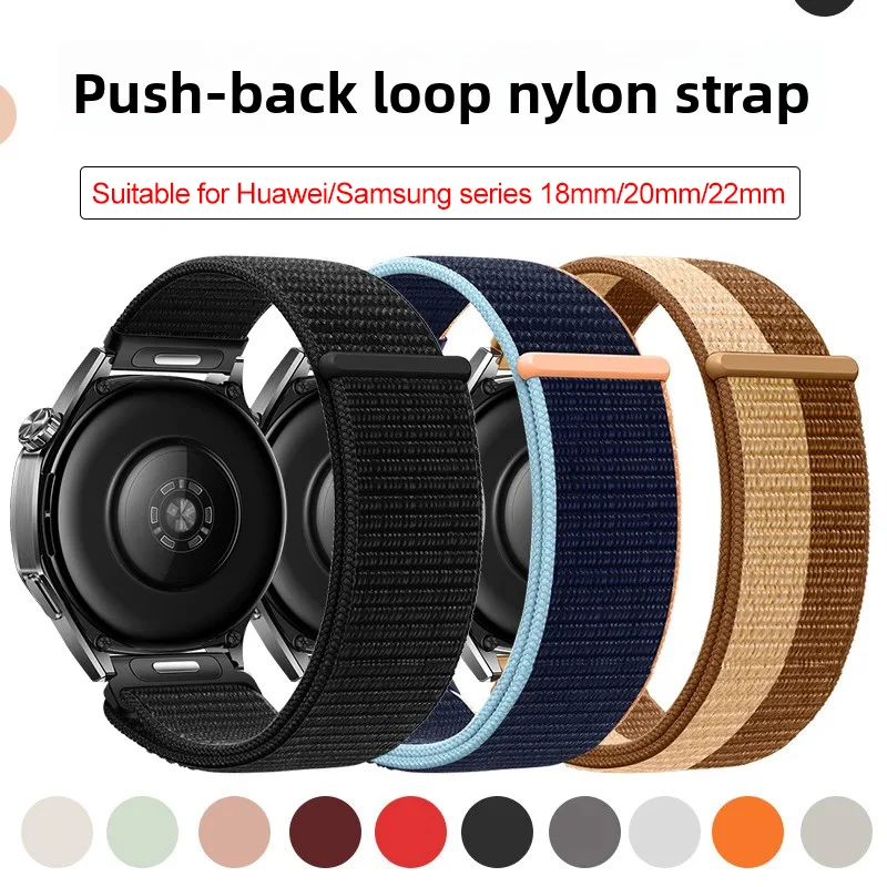 Strap for Galaxy Watch 7 Watch GT 5 Strap Watch 4 Strap 40mm for Samsung Watch 6 Classic Strap Watch 7 40mm Nylon Watch Strap