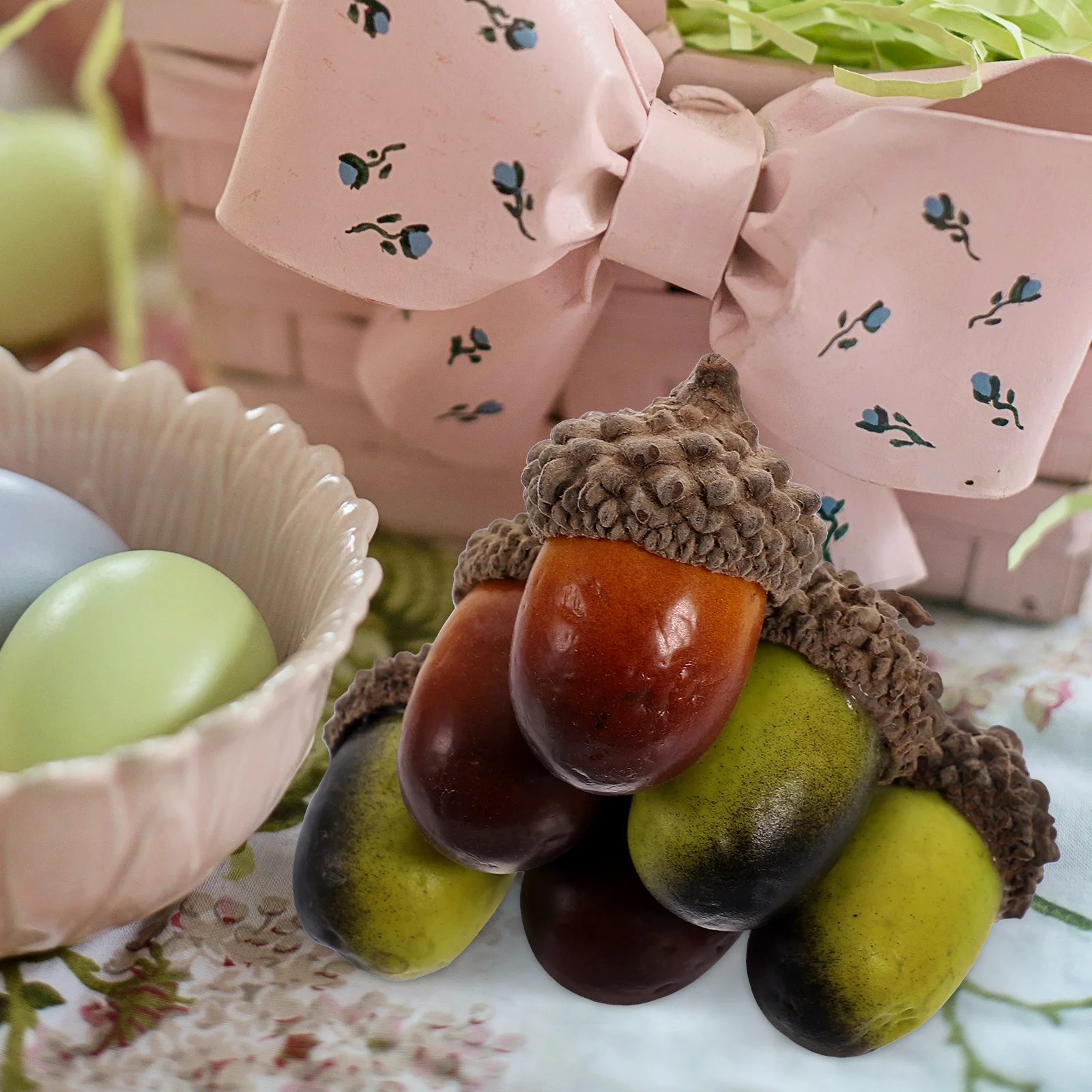 

100pcs Simulation Acorn Ornaments Fall Decor For Diy Wreaths Garlands Christmas Tree Home Office Decoration Artificial Acorns