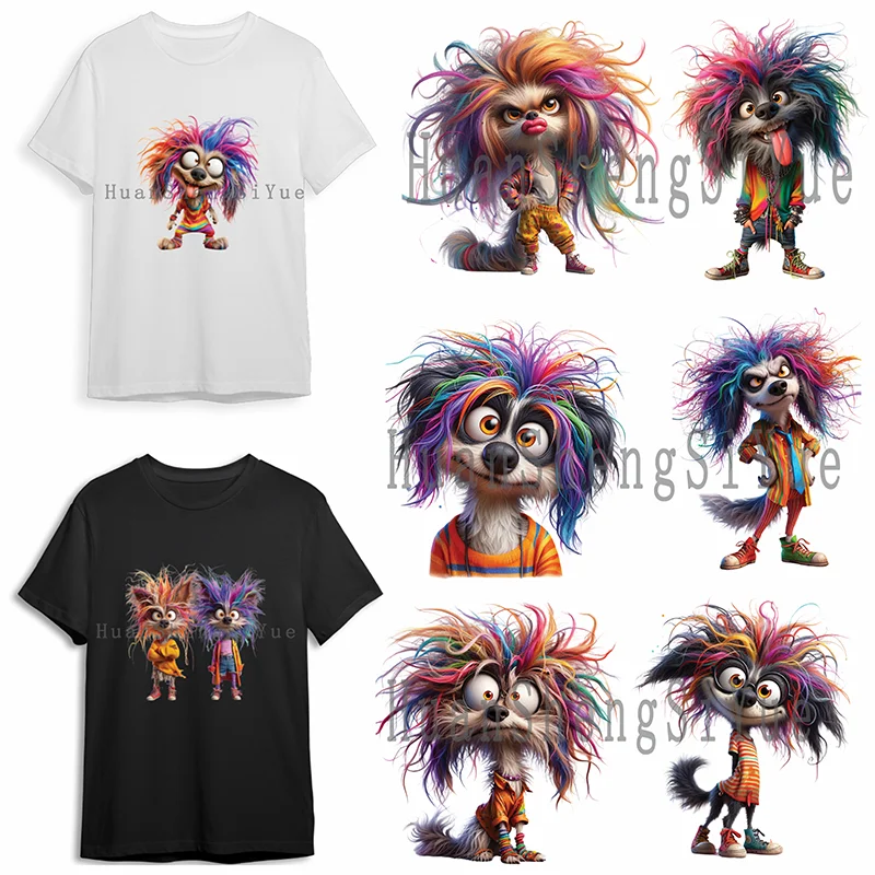 

Cute Playful Dog Ironing Sticker Clothes DTF Fashion T-shirt Hoodie DIY Jacket Patch Hot Paste Paper