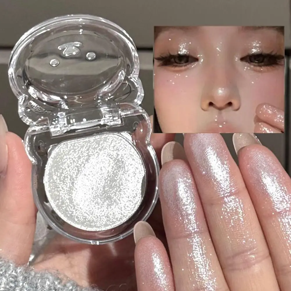 Highlighter Powder Palette Diamond Highlighter Powder Palette Glitter Face Contour Brighten Makeup Ultra-Fine Sparkle Blusher