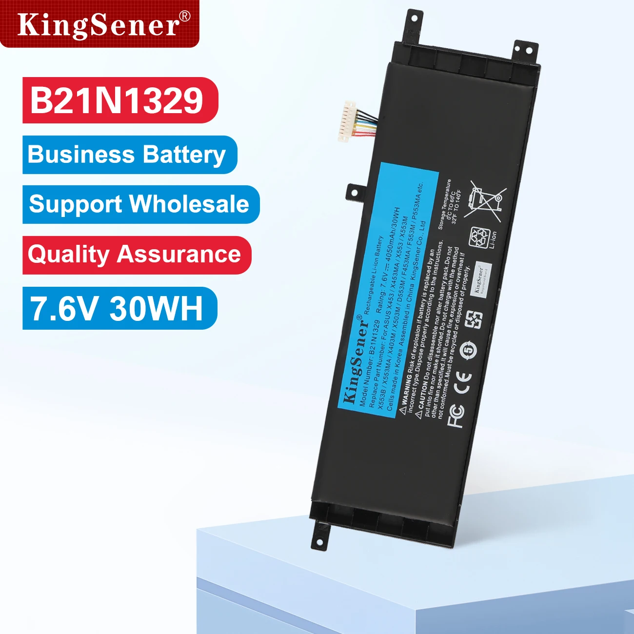 KingSener B21N1329 Laptop Battery for ASUS D553M F453 F453MA F553M P553 P553MA X453 X453MA X553 X553M X553B X553MA X403M X503M