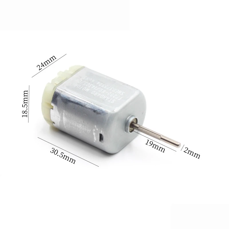 

Standard FP280-KC/14305 Mini 24mm Electric Motor DC 12V 18V 24V 11500RPM Knurled Shaft Motor DIY Car Door Lock Rearview Mirror
