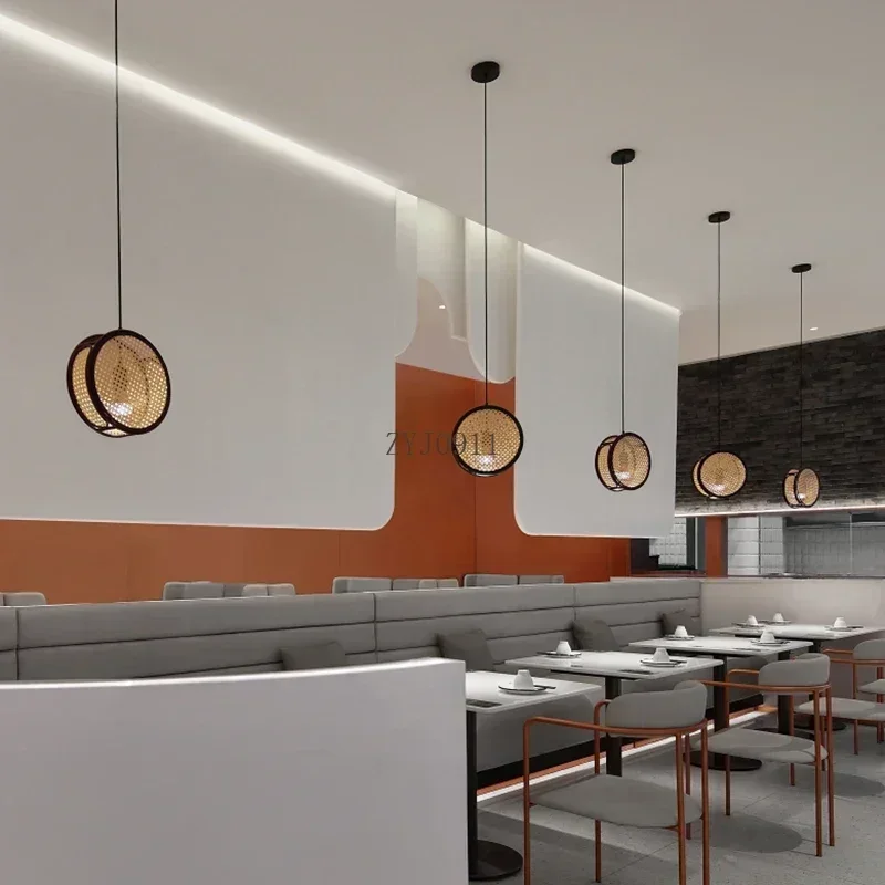 *Rattan Chandelier Pendant light Ceiling Lamp Living Room Study Japanese Restaurant Creative Designer Hotel Decorative Table