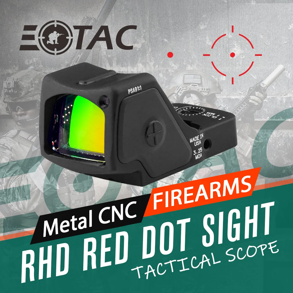 3MOA High Quality Red Dot Sight RMHD Compact Reflex Sight Made of 6063 Aluminum alloy CNC material multi-layer lens for Glock