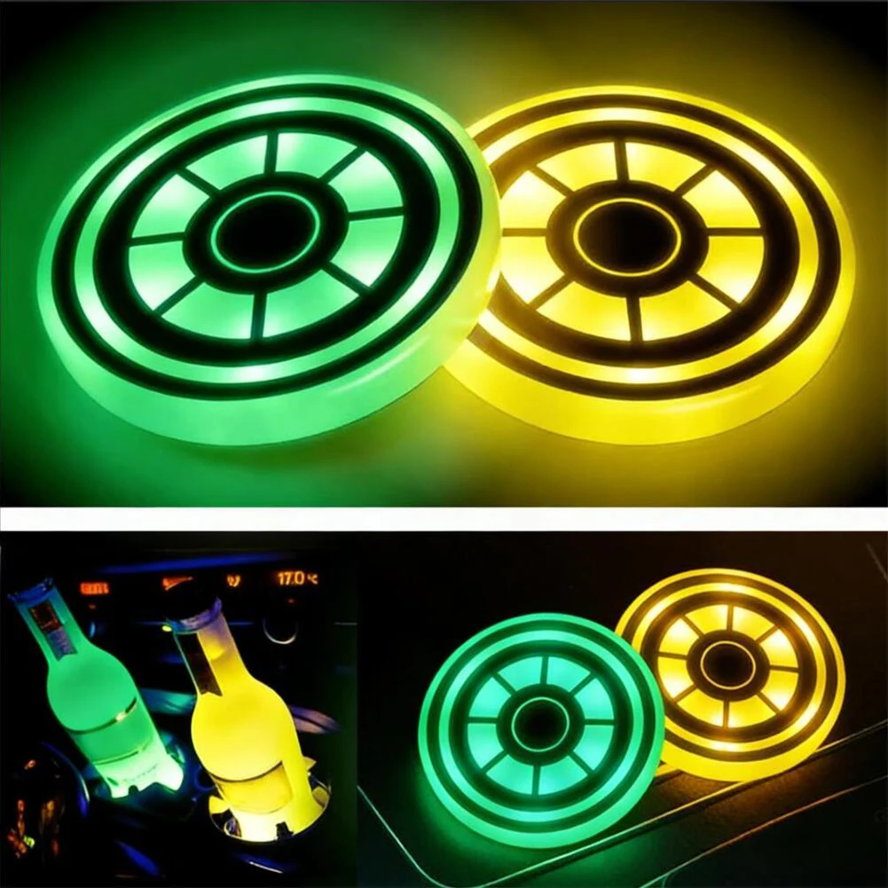 For Night Driving Diameter 68mm Height 8.5mm LED Car Cup Lights Led Car Lights Tool-free Setup LED Illuminated