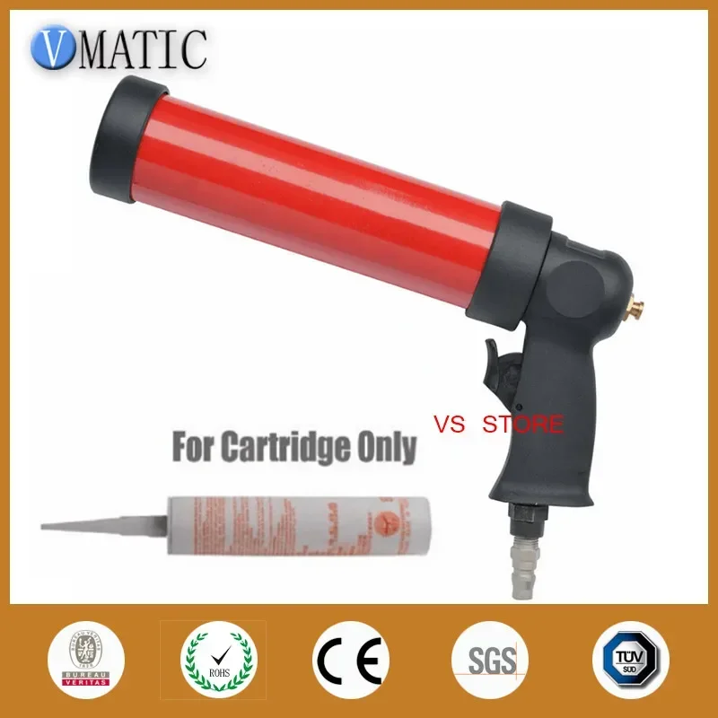 Free Shipping 310Ml/Cc  Adhesive Pneumatic Dispensing Caulking Gun With Plastic Cartridge