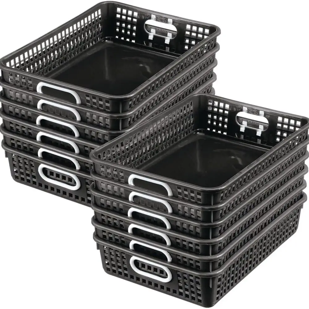 Set Of 12 Black Pla…