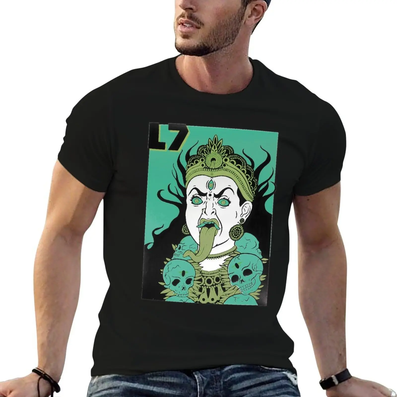 

Футболка с изображением группы L7, футболка с аниме, мужская футболка, футболка из плотного хлопка