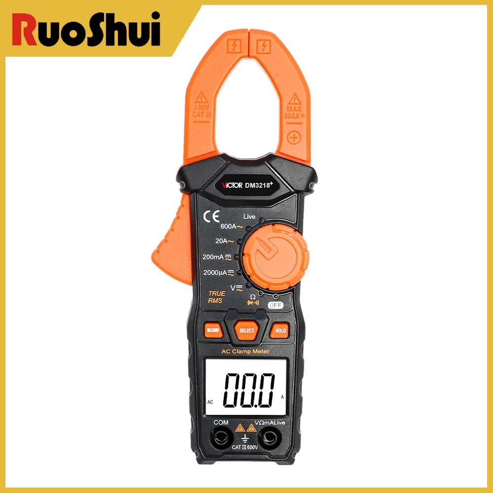 

Victor DM3218+ Clamp Meter Leakage Current Detector True RMS AC Current Measurement High Precision Multifunctional Multimeter