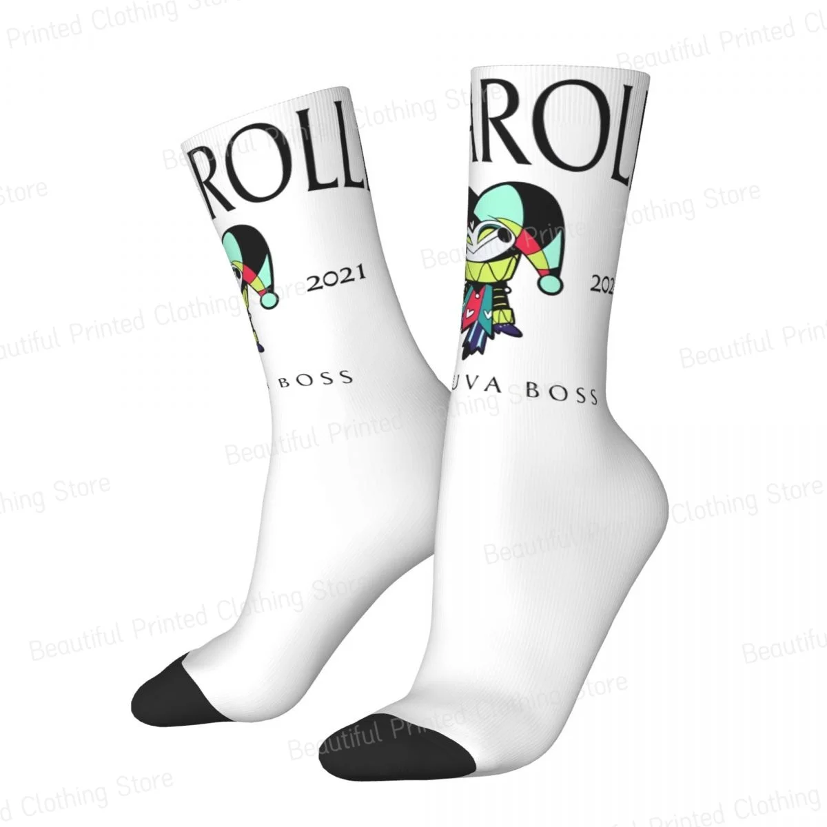 HelluvaBoss Cute Fizzarolli Helluva Boss Men Women Happy Socks Cycling Novelty Four Seasons Stockings Gift