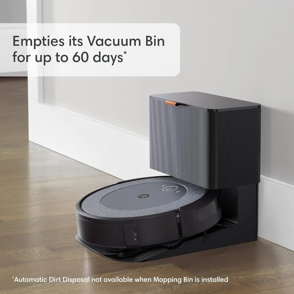 Roomba Combo i5+ Self-Emptying Robot Vacuum and Mop, Clean by Room with Smart Mapping, Empties Itself for Up