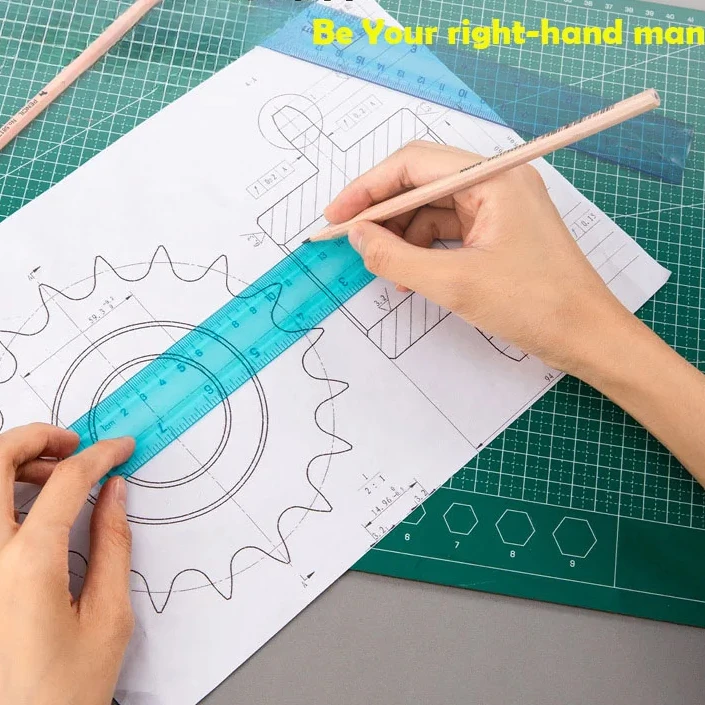 Regla Flexible de 20CM para estudiantes, Material Escolar, Material Kawaii, 1 unidad