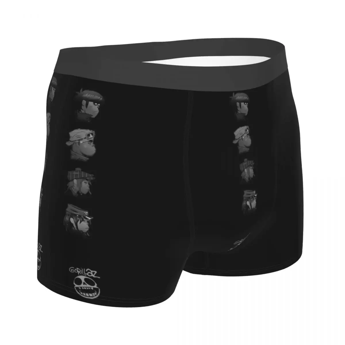 Gorillaz Skate Cueca dos homens, Cool Music Band, impressão altamente respirável, Gift Idea, qualidade superior