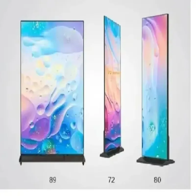 P2.84-P6.25 Transparent LED Poster, Floor Standing , New Design Screen for Indoor Commercial Exhibition Use