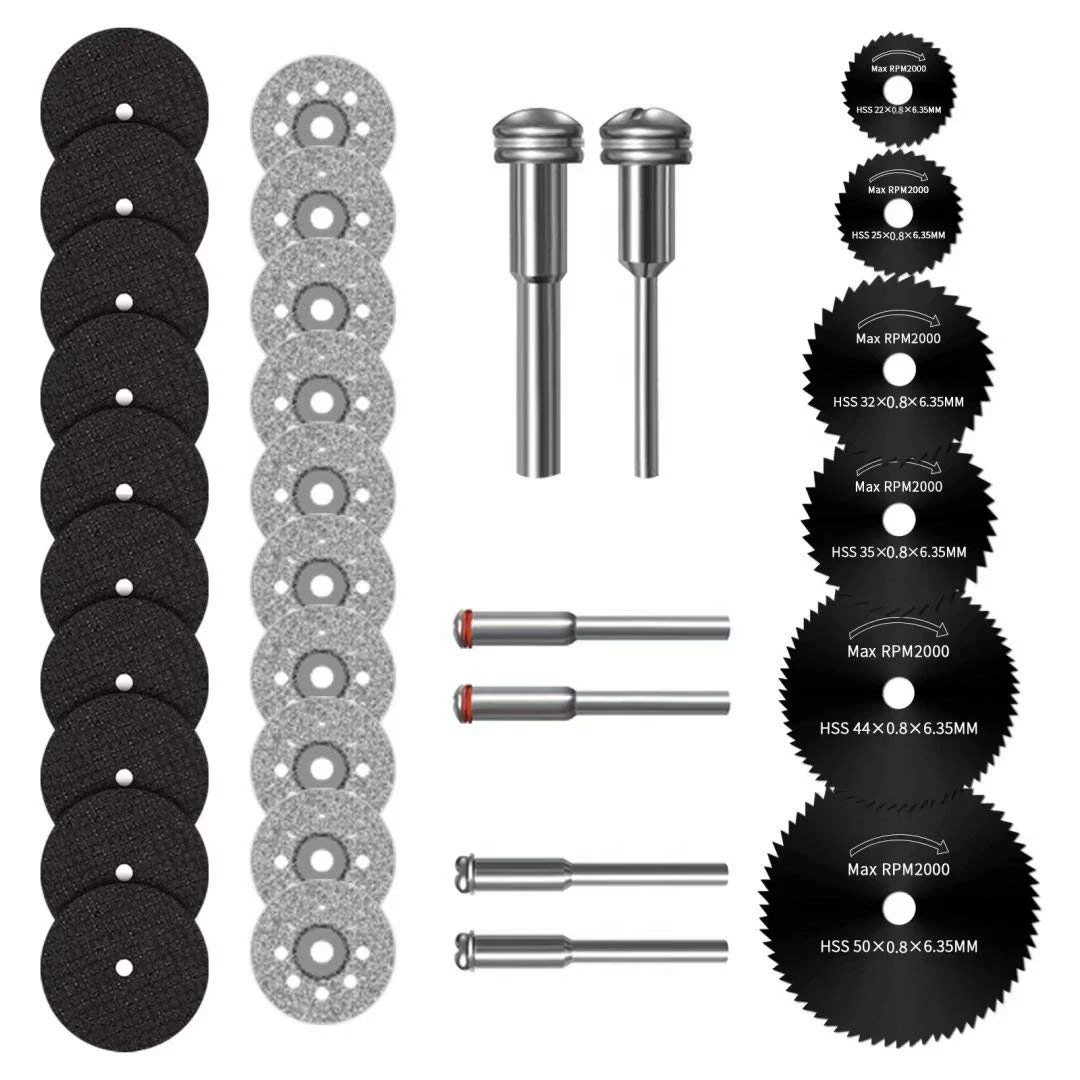 Cutting Discs for Dremel Rotary Tool, 3 Different Saw Blades ,Cutting Wood/Metal/Plastic/Glass/Stone and Make DIY Craft