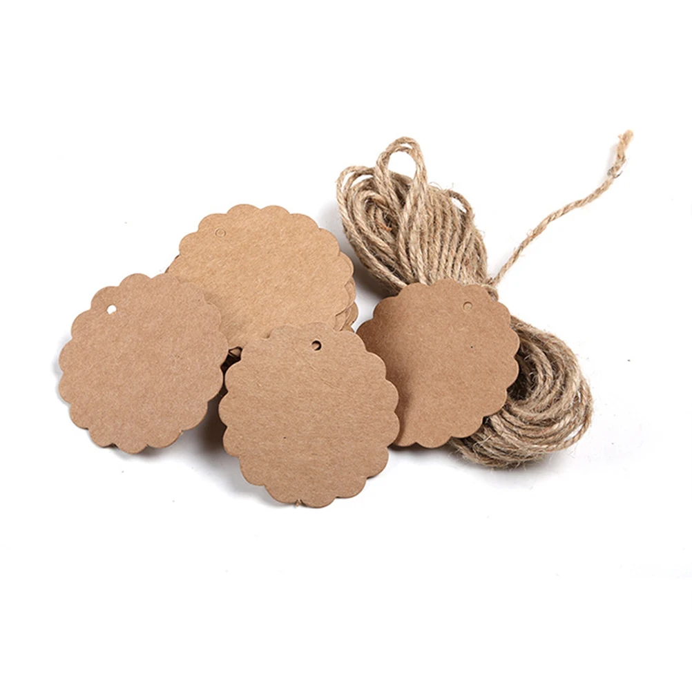 

500PCS Round Card Bookmarks Kraft Paper Tags Blank Gift Jewelry Price Hanging Student Stationery Circular Markers Craft Supplies