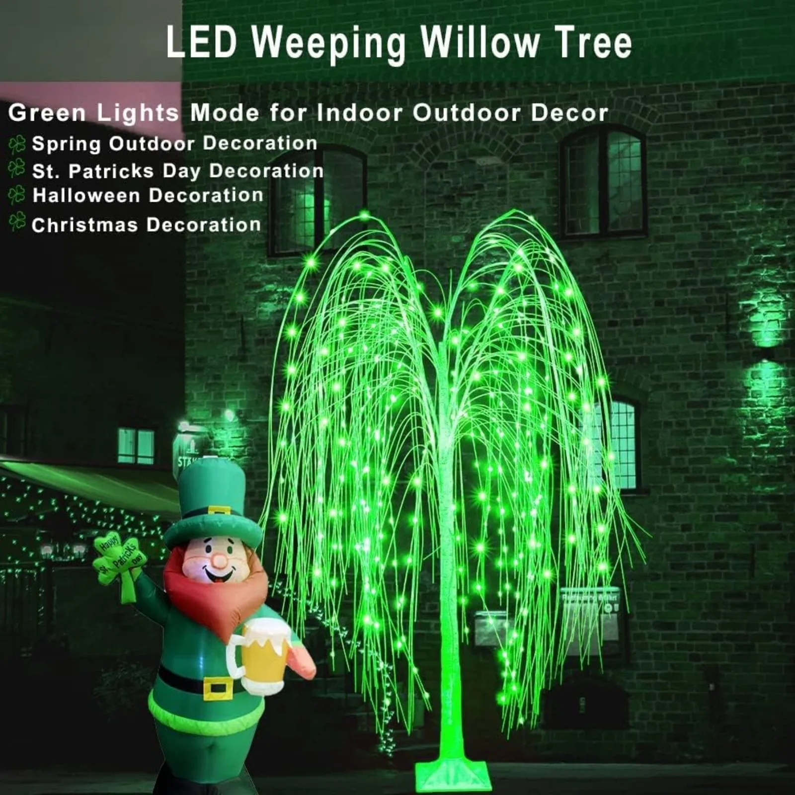 Imagem -06 - Outdoor Led Iluminado Willow Tree Mudança de Cor Light up Controle Remoto 18 Cores Eua 6ft