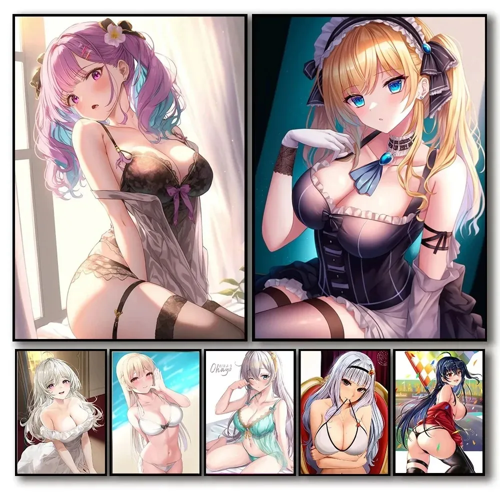 Poster de Anime com Garota de Pernas Grossas: Uma Escolha Imperdível para Decoração de Quarto e Estúdio