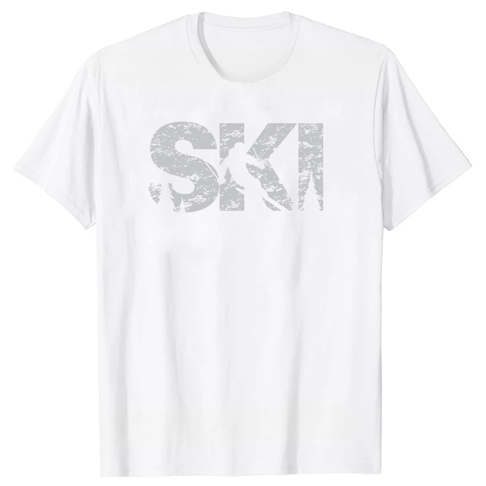 Summer Winter Sports Lovers Snowboarding Mountaineering Birthday Gifts T-shirt Men Funny Ski Cool Skiing Skier T Shirts harajuku